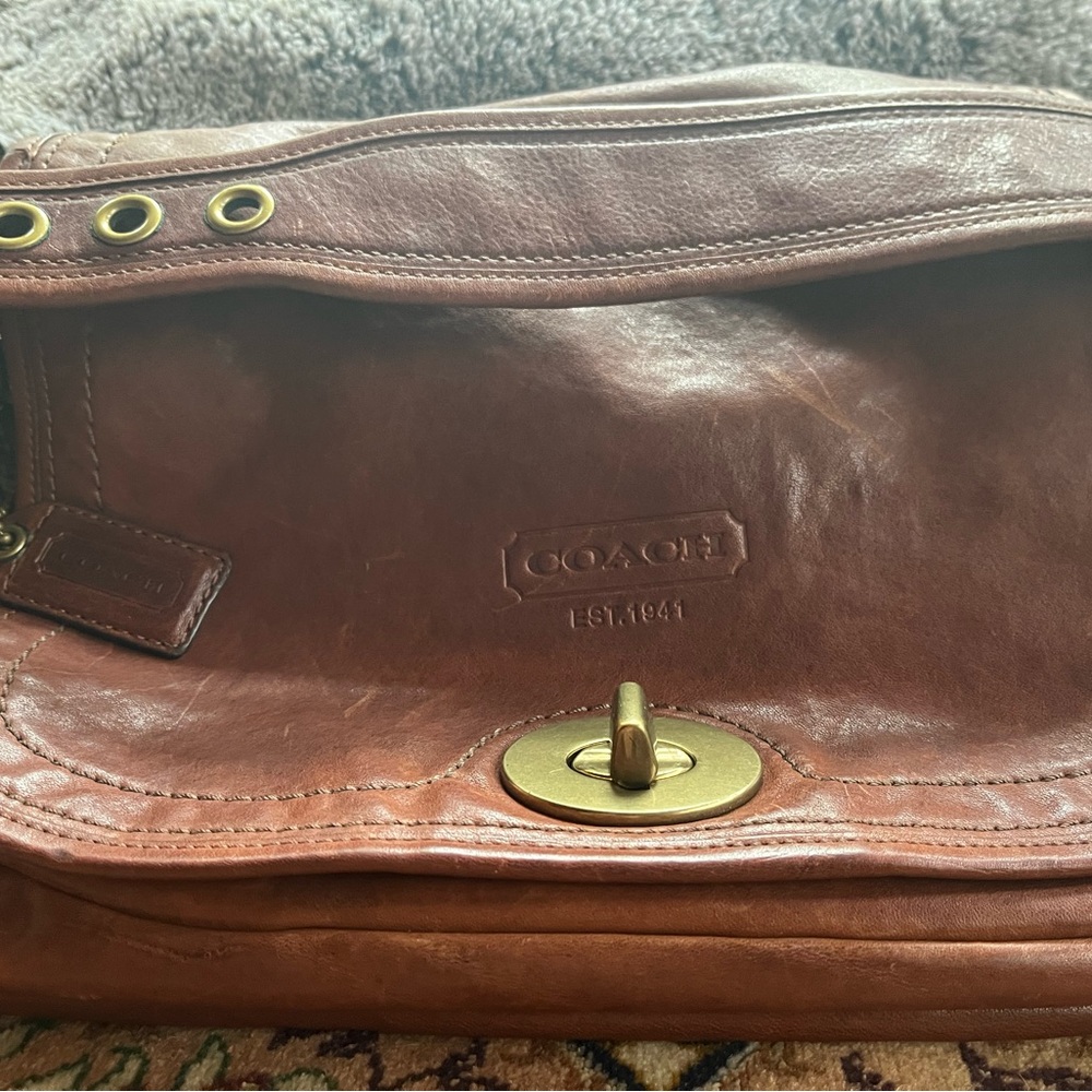 Coach Brown Leather Men's Bag
